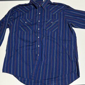 Blue And White Striped wester shirt